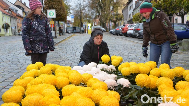 Vor allem Blumen als Gräberschmuck zu Allerheiligen sind bei der "Kalten Kirwa" heiß begehrt. Bild: dob