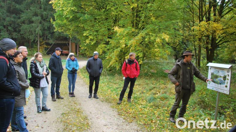 Jonas Nelhiebel, Naturpark-Rancher, stellt das Konzept des „Vogelparadieses“ mit Info-Tafeln vor. Bild: gsp