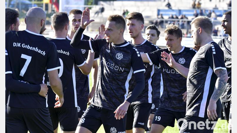 Die kurz unterbrochene Jubel-Serie bei der DJK Gebenbach soll weiter gehen, am besten am Freitag in Feucht. Archivbild: Hubert Ziegler