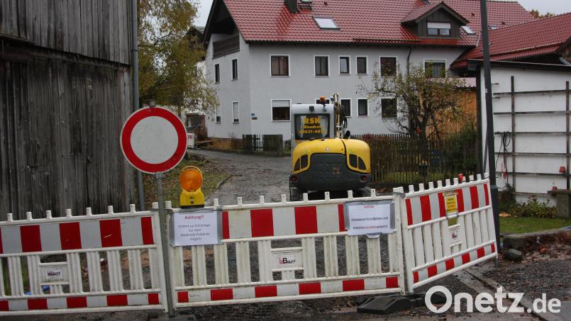 Gesperrt ist die Färbergasse. Wer zum Bauhof möchte, muss derzeit einen Umweg machen. Bild: wro
