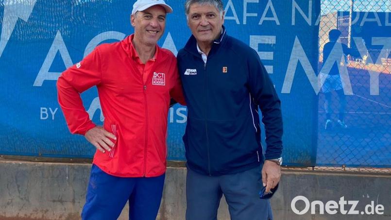 Zwei, die sich verstehen: Marcello Matteucci (links) und Toni Nadal, Onkel von Rafael Nadal und Mitbegründer der Rafa Nadal Academy. Bild: Matteucci