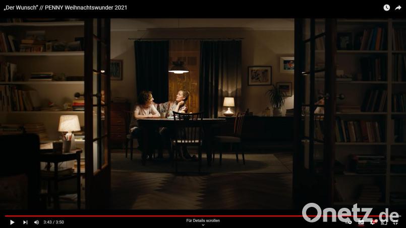 Der aktuelle Spot der Discounterkette "Penny" sorgt im Internet für viele positive Kommentare. Screenshot: youtube.com/Erstmalzupenny