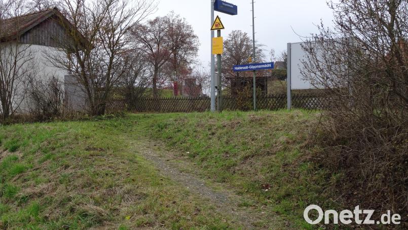 Anstelle des Trampelpfades im Zugangsbereich auf der Haidenaaber Seite soll laut der Deutschen Bahn eine nicht barrierefreie Treppe gebaut werden. Eine schiefe Ebene, zum Beispiel für Rollstuhlfahrer, soll allerdings die Gemeinde bezahlen. Bild: ak