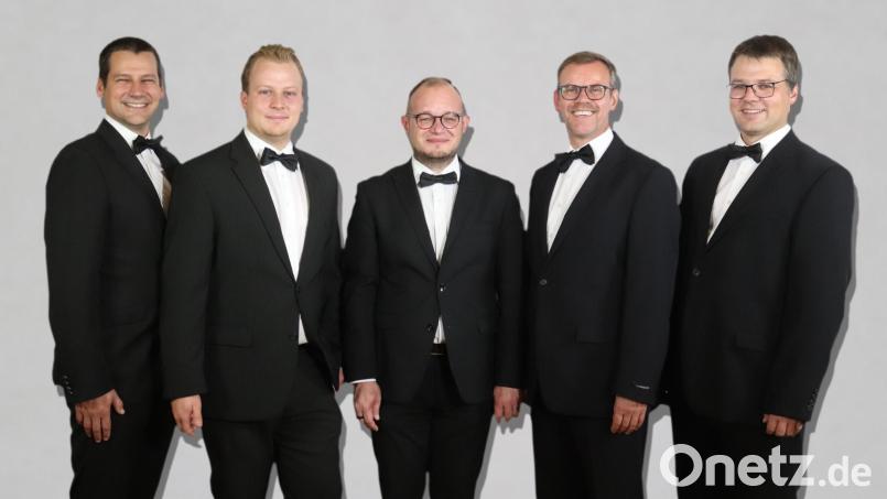 Josef Miethaner (Mitte) freut sich schon auf die Auftritte mit Michael Haider, Johannes Haider, Joachim Scheibl und Thomas Haider (von links). Bild: pi