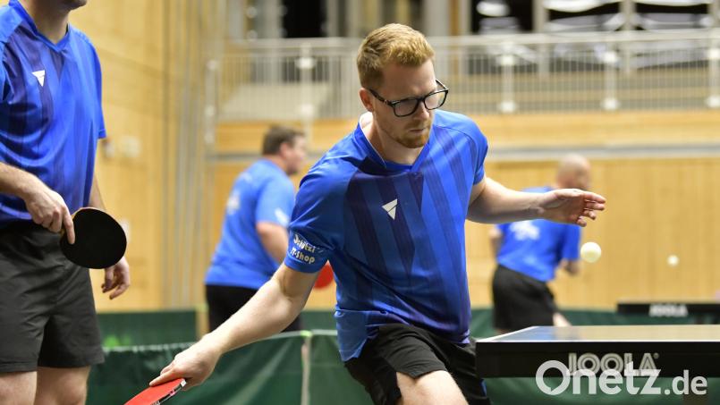 Das Kümmersbrucker Spitzendoppel Markus Hummel (links) und Juraj Zatko (rechts) musste im entscheidenden Spiel gegen das Top-Duo des TSV Ansbach ran. Bild: Hubert Ziegler