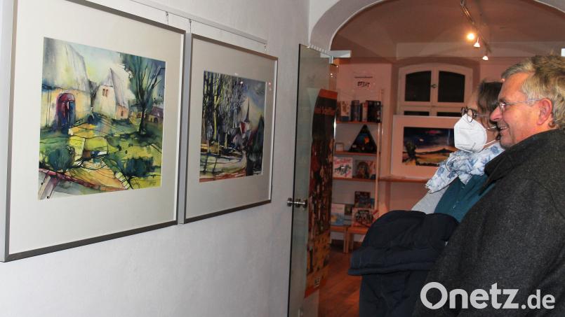 Günter Haslbecks Aquarelle zieren Motive aus und rund um Kemnath. Bild: stg