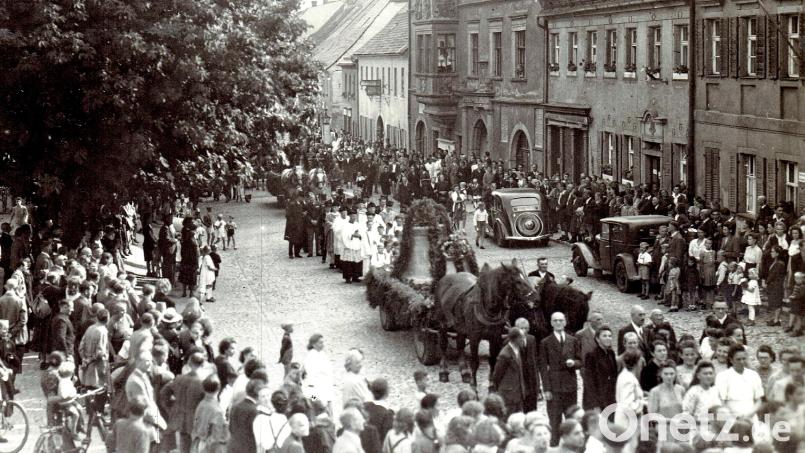 Am 24.August 1946 war ein Festtag für Tirschenreuth: Die Stadt erhielt vier neue Glocken. Bild: Archiv Polland