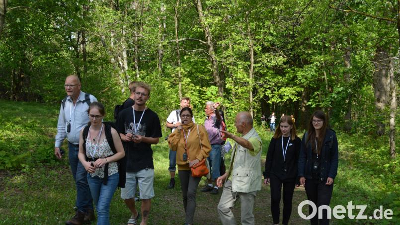 Was Wanderführer Hermann Wallisch und Günther Borutta schon 2019 hier mit einer Studentengruppe gemacht haben, soll in den nächsten Jahren deutlich mehr werden: Jungen Leuten in Exkursionen den Wert des Grünen Bands als Landschafts- und Kulturraum vermitteln Bild: eib