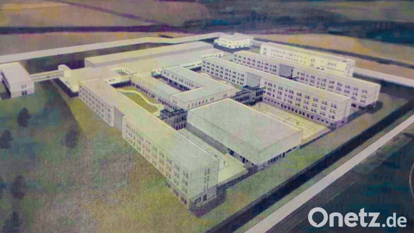 So wird die JVA in Marktredwitz voraussichtlich aussehen, wenn sie 2027 eröffnet wird. Repro: Schöffel/exb