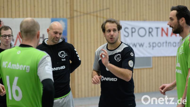 Der VC Amberg um Spielertrainer Flo Birner trägt am Wochenende das einzige Spiel in der Regionalliga der Herren aus. Archivbild: Andreas Brückmann