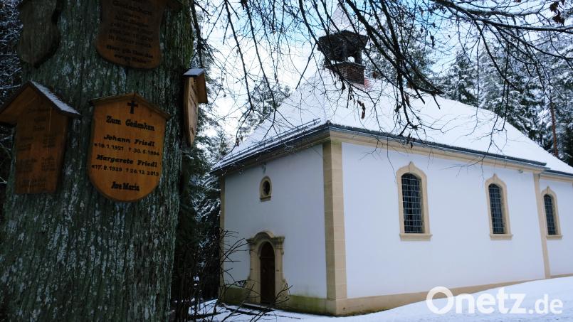 Inmitten eines mächtigen Fichtenbestandes und eingerahmt von uralten Linden, an denen Totenbretter hängen, ist die Waldkapelle Heinersreuth ein sakrales Kleinod. Nun soll das Kirchlein eine neue Kleinorgel bekommen. Bild: do