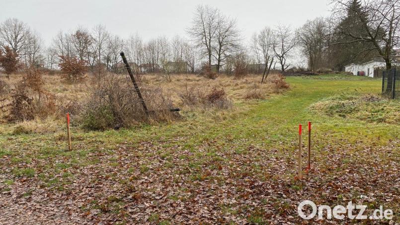 Am östlichen Rand des Perschener Dorfes entsteht ein kleines Baugebiet mit elf Bauplätzen. Zur Orientierung: Im Hintergrund (oben) verläuft die Verbindungsstraße zwischen Perschen und Freibad. Bild: Wilhelm Amann