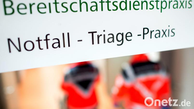 Der Eingang einer „Notfall-Triage-Praxis“ in Niedersachsen. Symbolbild: Hauke-Christian Dittrich