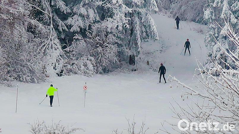 In den Höhenlagen des Steinwalds fanden Skilangläufer am Wochenende ausgezeichnete Loipenverhältnisse. Ein Großteil der 50 Kilometer langen Steinwaldloipe wurde von Heiner Denz mit dem Pistenbully bereits gut präpariert. Bild: bsc