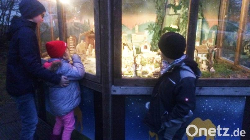 Gerade Kinder entdecken in der Krippenlandschaft viele liebevolle Einzelheiten, die Erwachsenen oft entgehen. "Oma da sitzt einer im Klohäuschen der hat die Türe nicht zugemacht". lautet eine Bild: sei