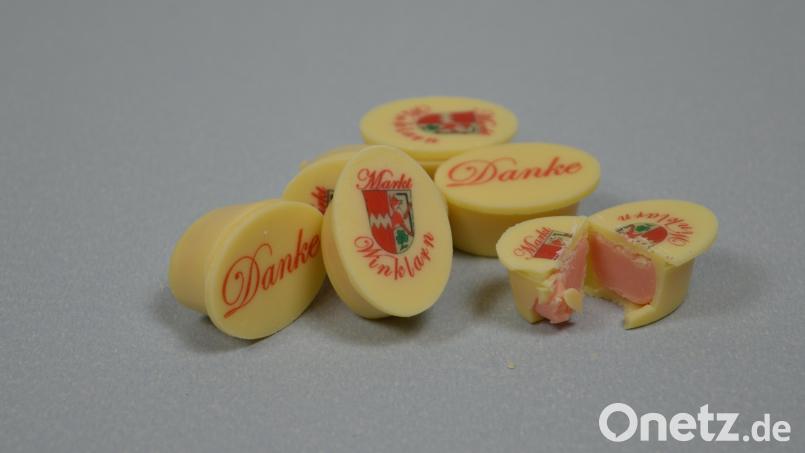 Erlesene Gabe der Marktgemeinde Winklarn für Besucher.. Bild: Johann Plecher