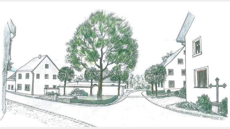 Die Freilegung der Grünen Mitte soll 2022 umgesetzt werden. Grafik: Landschaftsarchitekt Albrecht Strohn