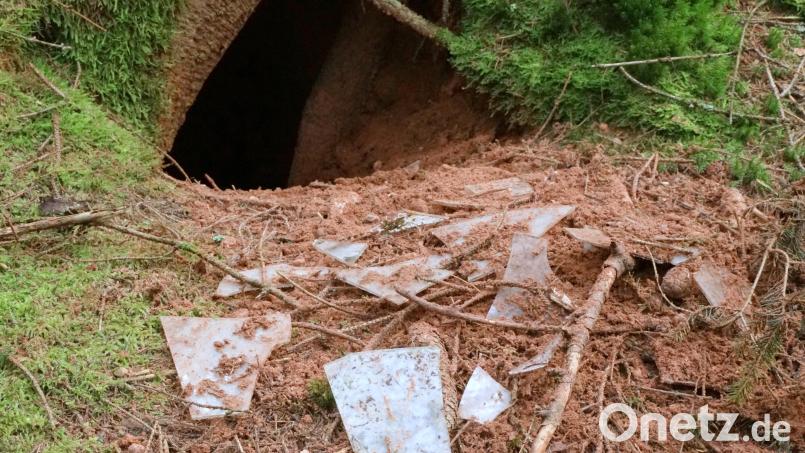 Bei Herrnmühle wurden Glasscherben vor einem Fuchsbau entdeckt. Bild: bkr