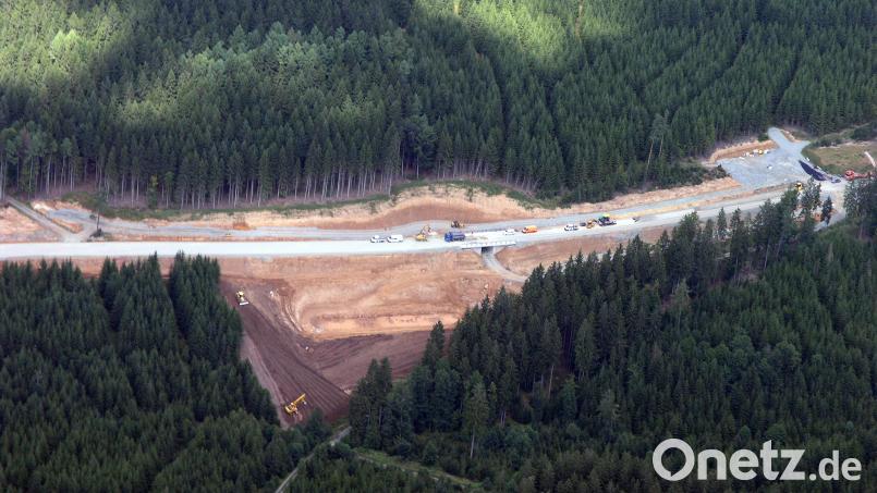 Die Baustelle B299 zwischen Hessenreuth und Erbendorf. Bild: Bernd Georgi