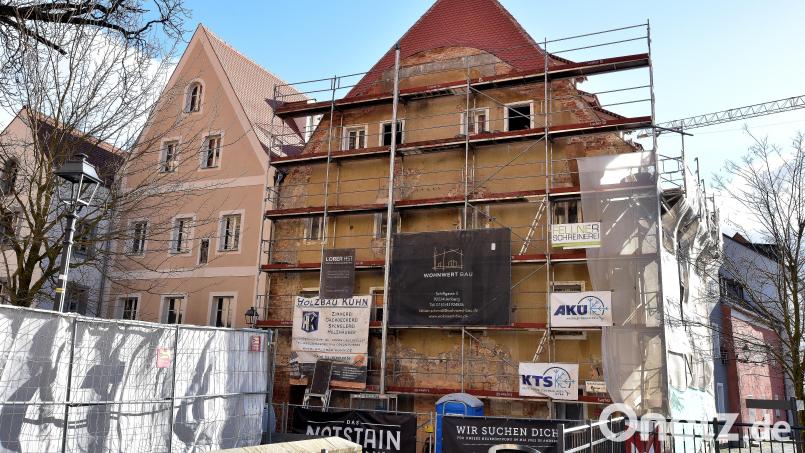 Das Notstainhaus in der Schiffgasse 5 soll bereits Ende Juli fertig saniert sein. Dann eröffnet dort auch das &quot;Notstain&quot; – ein Lokal auf zwei Stockwerken mit einem Außenbereich. Bild: Stephan Huber