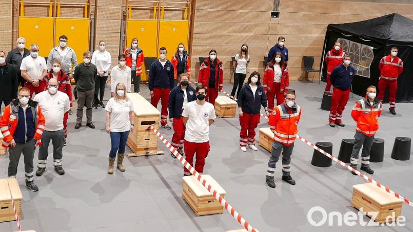 Für die zweite Impfaktion hatten sich die Verantwortlich organisatorisch gut aufgestellt. 349 Bürger ließen sich die Spritze setzen. Bild: Patrick Wolf/exb