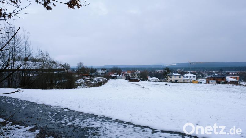 Zwischen der Straßenmeisterei, dem neuen Baugebiet Esperngasse-Ost und der Grafenwöhrer Straße herrscht Winterschlaf. Auf dem Baugelände soll das künftige BRK-Rettungszentrum mit angegliederter Tagespflege entstehen. Bild: do