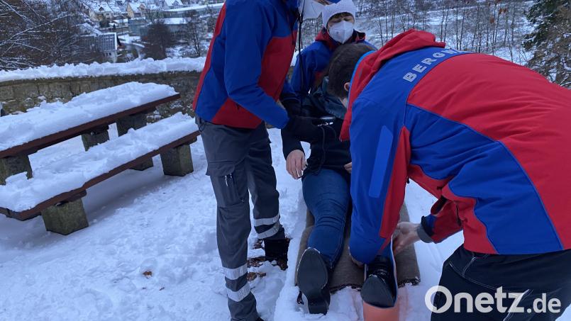 Die Flossenbürger Helfer vor Ort üben den Ernstfall. Bild: HvO Flossenbürg/exb