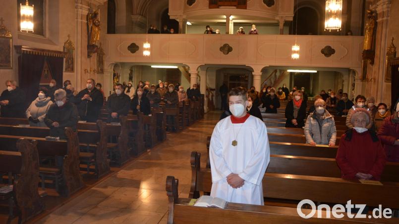 Blick in die Konnersreuther Pfarrkirche beim Gottesdienst zum Resl-Gebetstag. Bild: jr