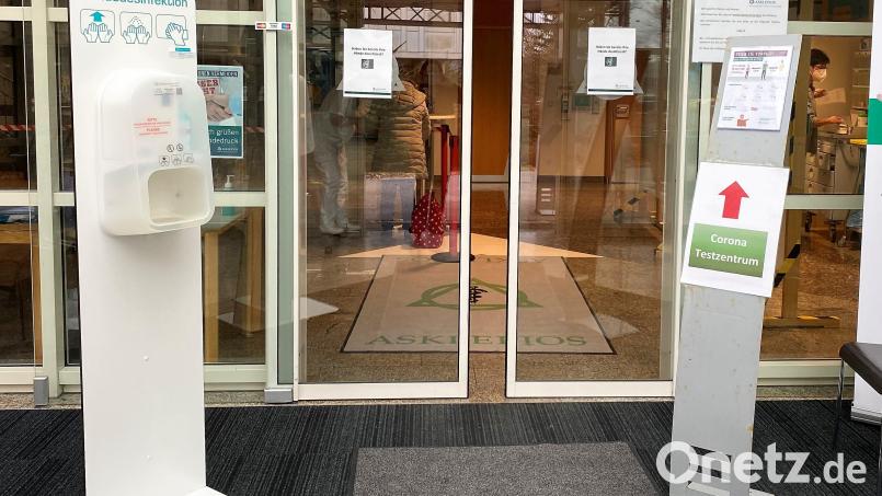 Ein Corona-Testzentrum wurde an der Asklepios Orthopädischen Klinik Lindenlohe eingerichtet. Bild: Katrin Eger/exb