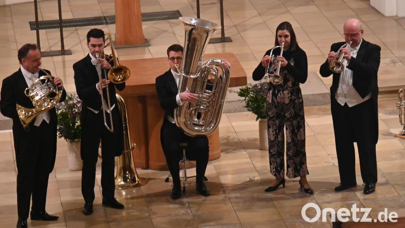 Das Quintett Harmonic Brass zeigte in der Paulanerkirche Amberg einmal mehr, dass es zu den ganz großen Könnern an Blechblasinstrumenten gehört. Bild: Gerhard Franz