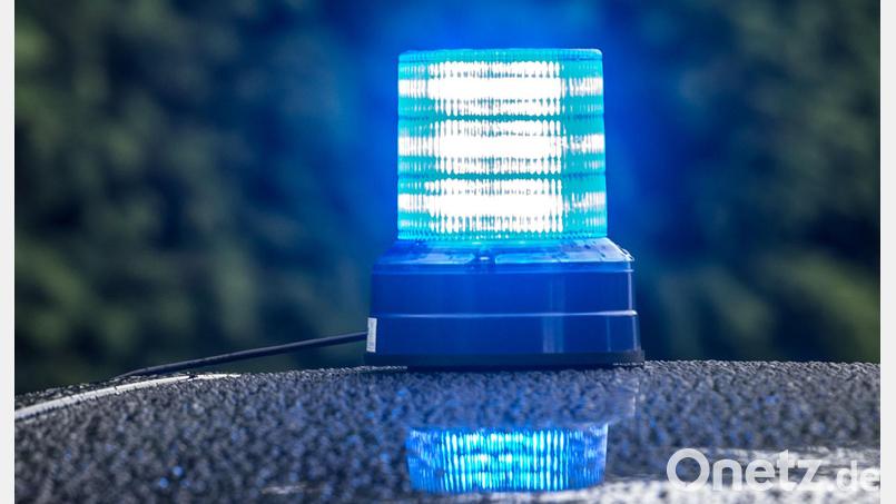 Polizeieinsatz in der Notaufnahme des Klinikums Weiden. Bild: Armin Weigel/dpa
