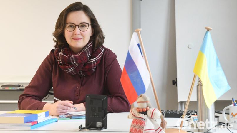 Olena Prusikin ist Ukrainerin, ihre Muttersprache ist aber Russisch. Das Fach unterrichtet sie auch am Sprachenzentrum der OTH in Weiden. Bild: Gabi Schönberger