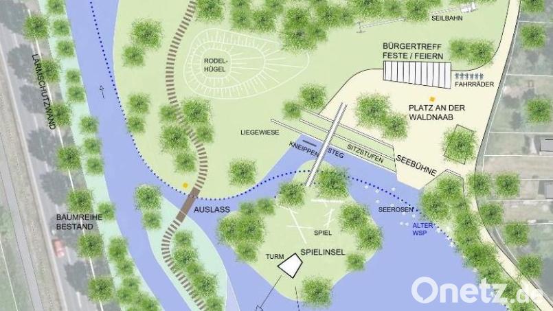 Erste Ideen für den Waldnaabpark wurden bei der Stadtratssitzung vorgestellt. Bild: Büro NRT/exb