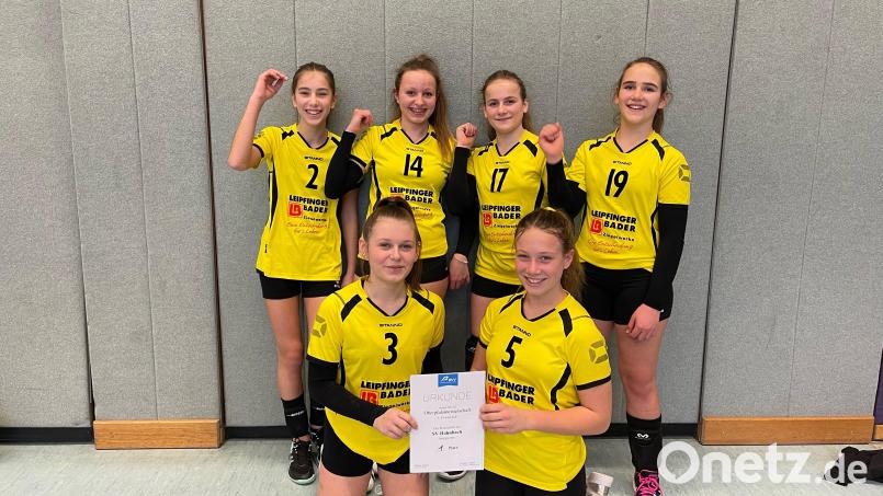 Die U14 des SV Hahnbach mit (hinten von links) Annabell Schwegler, Johanna Geilersdörfer, Magdalena und Johanna Rothut, (vorne von links) Jule Masek und Katharina Winkler. Bild: Lederer/exb