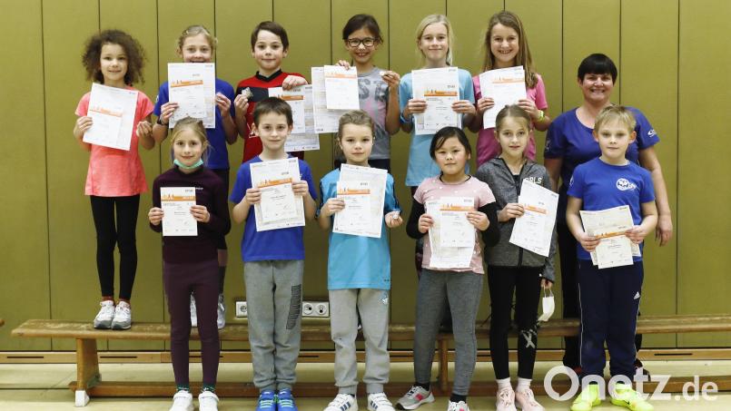 Auch der Nachwuchs war beim ESV Amberg bei der Sportabzeichenabnahme mit dabei. Bild: Philipp Baeumler/exb
