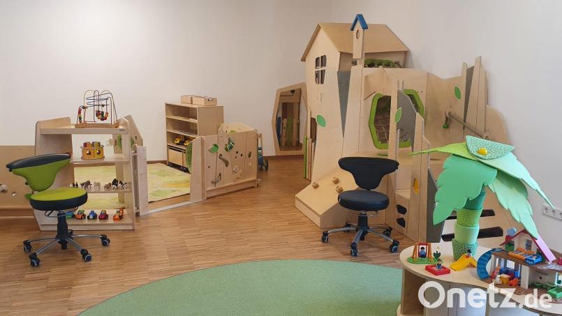 Hell und freundlich sind die Räume in der neuen Kinderscheune Kreuz Christi. Bild: Kita Kreuz Christi/exb