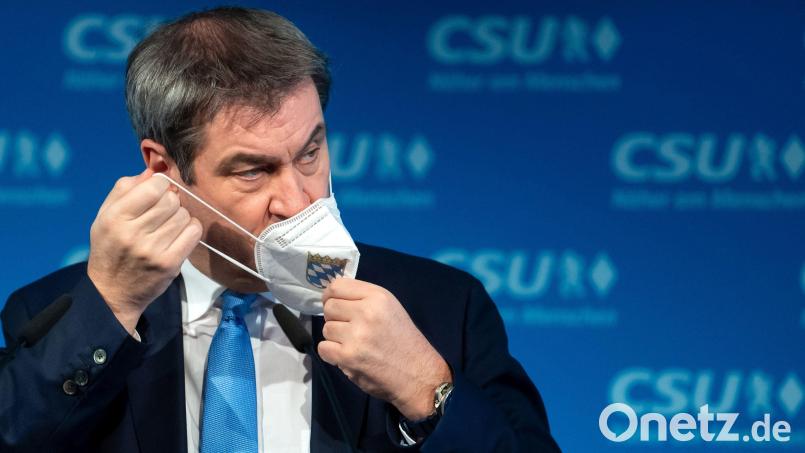 Markus Söder nach der Sitzung des CSU-Vorstandes. Bild: Sven Hoppe/dpa