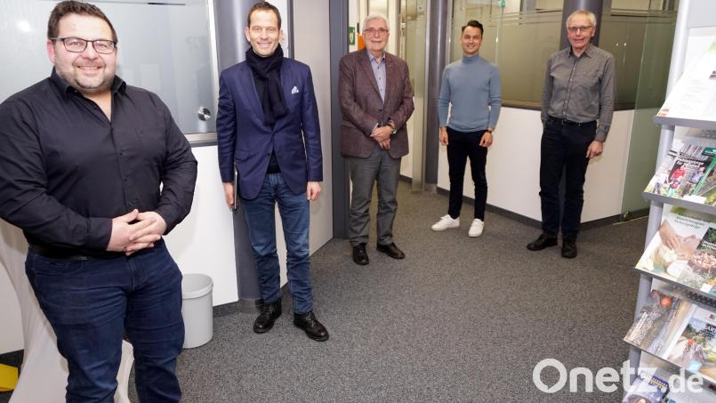 Bürgermeister Thomas Kaufmann, MdB Albert Rupprecht, Zweiter Bürgermeister Josef Hecht, CSU-Fraktionssprecher Bernhard Söllner und CSU-Vorsitzender Lothar Porst tauschten sich aus.. Bild: bkr