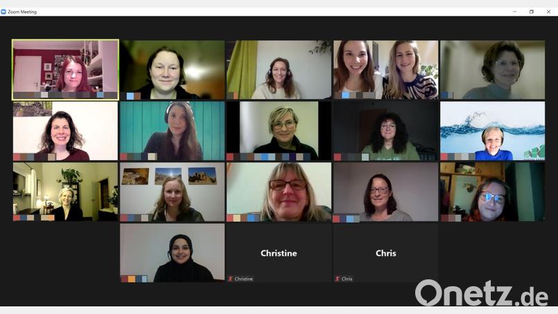 Beim virtuellen After-Work-Treffen des Weiberwerks besprachen die Teilnehmerinnen Möglichkeiten für Frauen, auch in der Nordoberpfalz für sie und ihre Lebensumstände passende Jobangebote zu finden. Screenshot: jzk