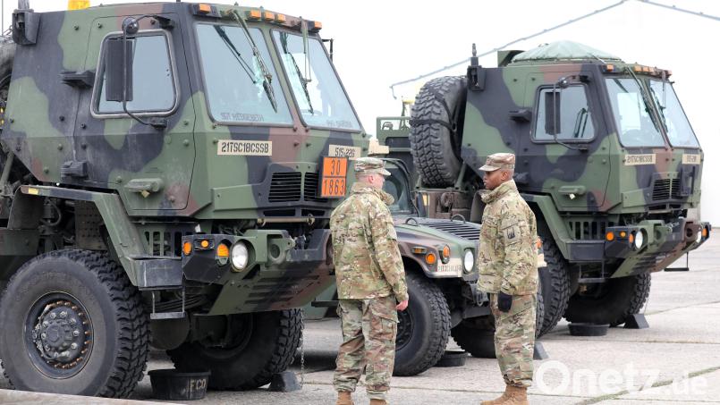 Bei der Nato-Großübung &quot;Saber Strike 2022&quot; werden Hunderte US-Militärfahrzeuge durch Tschechien rollen. Symbolbild: Bernd Wüstneck/dpa