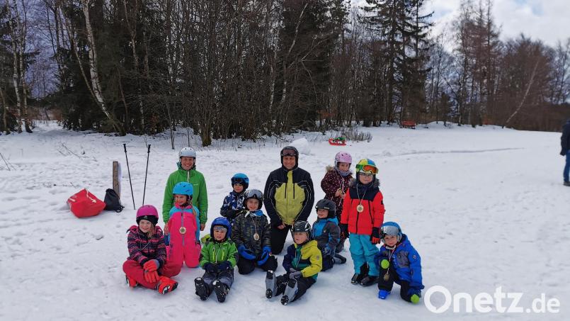 Beim Skikurs des SC Reuth konnten die Kinder ihre Kenntnisse festigen. Bild: SC Reuth bei Erbendorf/exb