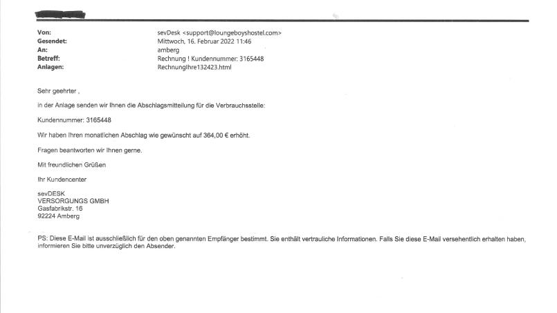 So sehen die Fake-E-Mails aus. Bild: Karoline Gajeck-Scheuck/exb