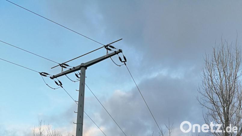 Ein abgebrochener Ast, der auf eine 20-KV-Mittelspannungsleitung nahe Ödschönlind krachte, war der Grund für die Unterbrechung der Stromversorgung in Plößberg und Bärnau. 800 Haushalte waren vom eineinhalbstündigen Stromausfall am Dienstagnachmittag betroffen. Bild: Andreas Simon/exb