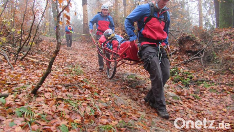 Bergrettung im Fichtelgebirge. Bild: Fichtelgebirgsverein/exb