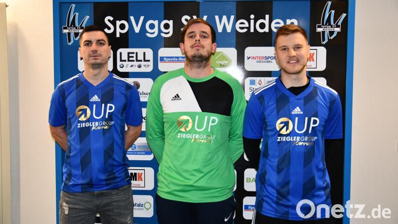 Jasmin Abdihodzic (von links), Jakub Richter und Konstantin Keilholz verstärken ab sofort die SpVgg SV Weiden. Archivbild: Dagmar Nachtigall/exb