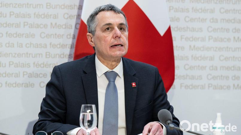 Der Schweizer Bundespräsident Ignazio Cassis: „Einem Aggressor in die Hände zu spielen, ist nicht neutral.“ Bild: Peter Schneider/KEYSTONE/dpa