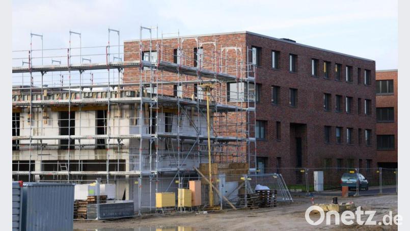 Mehrfamilienhäuser mit Wohnungen im Neubaugebiet Wasserstadt in Hannover. Bild: Julian Stratenschulte/dpa