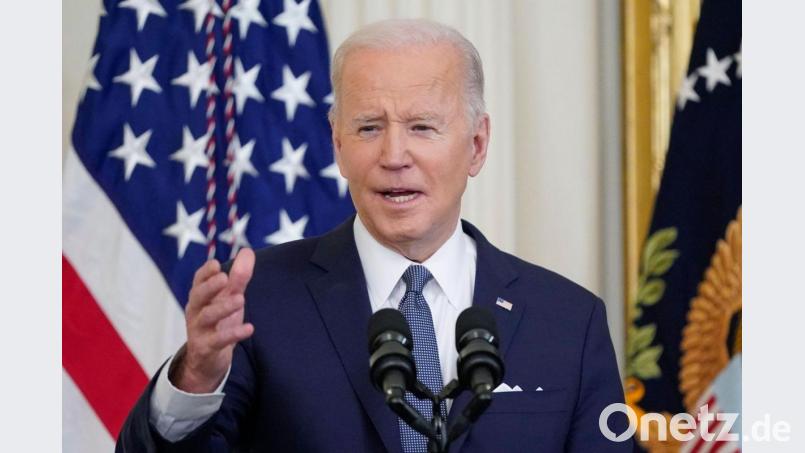 Präsident Joe Biden im East Room des Weißen Hauses. Bild: Patrick Semansky/AP/dpa