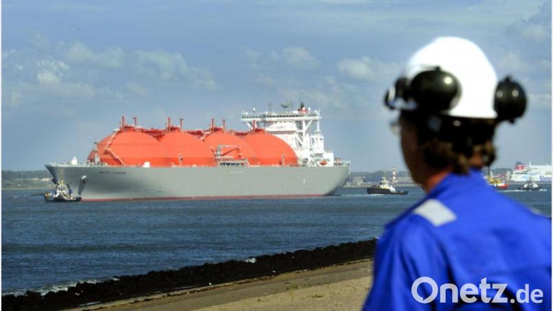 Der Frachter hat flüssiges Erdgas (LNG) geladen. Bild: Lex Van Lieshout/ANP/dpa