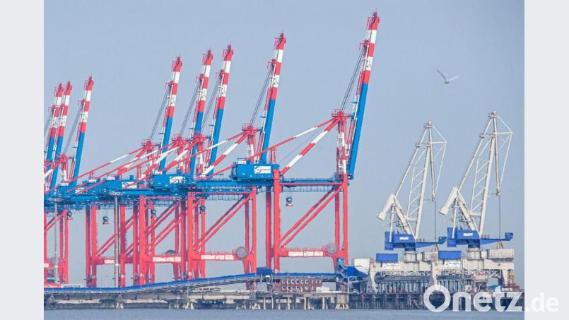 Blick auf den Jade-Weser-Port in Wilhelmshaven. Bild: Sina Schuldt/dpa
